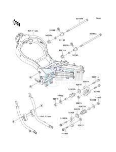 ZX 1100 D [NINJA ZX-11] (D4-D6) [NINJA ZX-11] drawing FRAME FITTINGS