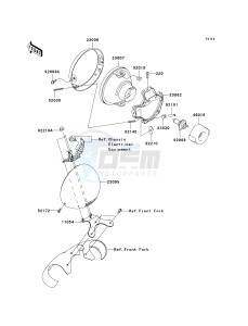 VN 2000 H [VULCAN 2000 CLASSIC] (8F-9F) H8F drawing HEADLIGHT-- S- -