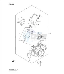 DR125SML0 drawing THROTTLE BODY