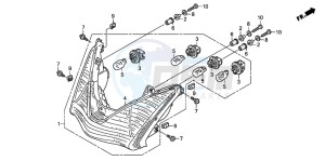 ST1300 drawing REAR COMBINATION LIGHT