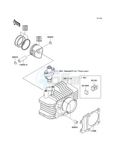 KLX110 KLX110-A4 EU drawing Cylinder/Piston(s)