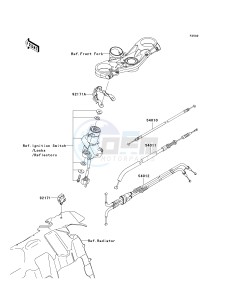 ZX 600 P [NINJA ZX-6R] (7F-8FA) P8F drawing CABLES