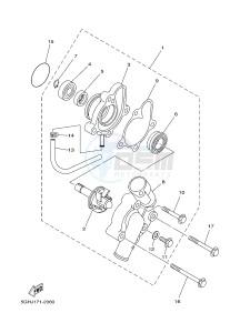 YFM450FWA GRIZZLY 450 IRS (BM81) drawing WATER PUMP