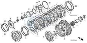 CBR1000RAA France - (F / ABS CMF HRC) drawing CLUTCH