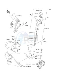 KSF 450 B [KFX450R MONSTER ENERGY] (B8F-B9FB) B9F drawing REAR MASTER CYLINDER