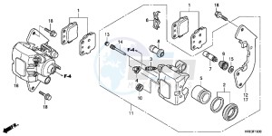 TRX500FEC drawing FRONT BRAKE CALIPER