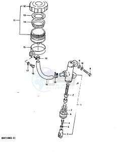 GSX1100 (Z-D) drawing REAR MASTER CYLINDER