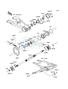 KFX450R KSF450B8F EU drawing Rear Hub