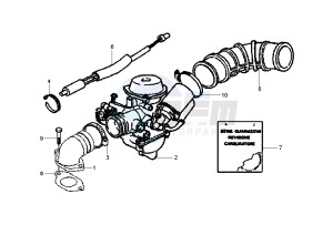 Fly 150 drawing Caburetor Assy