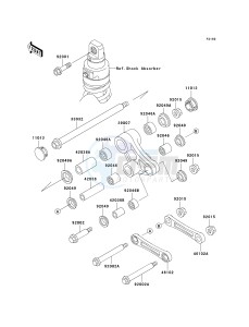 KL 650 A [KLR 650] (A6F-A7F) A6F drawing REAR SUSPENSION