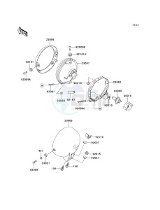 BN 125 A [ELIMINATOR 125] (A6F-A9F) A9F drawing HEADLIGHT-- S- -