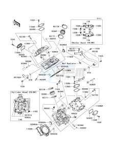 KRF 750 G [TERYX 750 FI 4X4] (G9F) G9F drawing CYLINDER HEAD