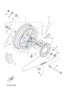 YZF-R125 R125 (5D7K 5D7K 5D7K 5D7K) drawing REAR WHEEL