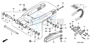 CRF150R9 Europe Direct - (ED / 2ED) drawing SWINGARM