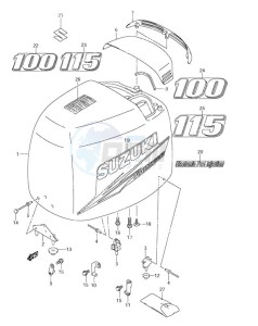 DF 115 drawing Engine Cover