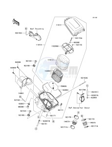 KVF 750 E [BRUTE FORCE 750 4X4I NRA OUTDOORS] (E8F-E9FA) E9FA drawing AIR CLEANER