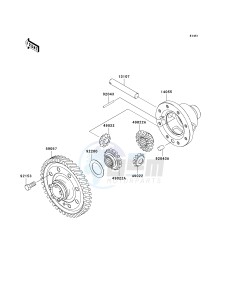 KAF 400 B [MULE 600] (B6F-B9F) B9F drawing DIFFERENTIAL