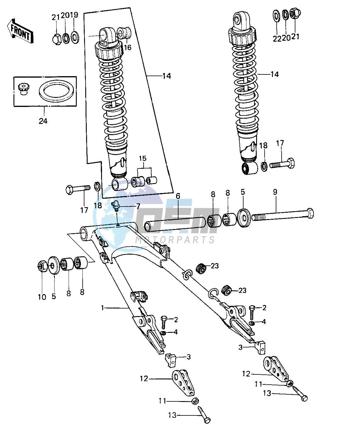 SWING ARM_SHOCK ABSORBERS -- 80 KZY 50-E1- -