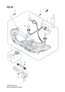 AN400 ABS BURGMAN EU-UK drawing REAR COMBINATION LAMP