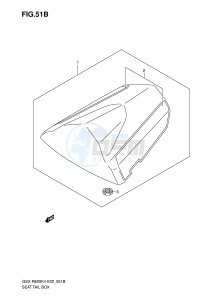 GSX-R600 (E2) drawing SEAT TAIL BOX (GSX-R600XK5 U2XK5 U3XK5)