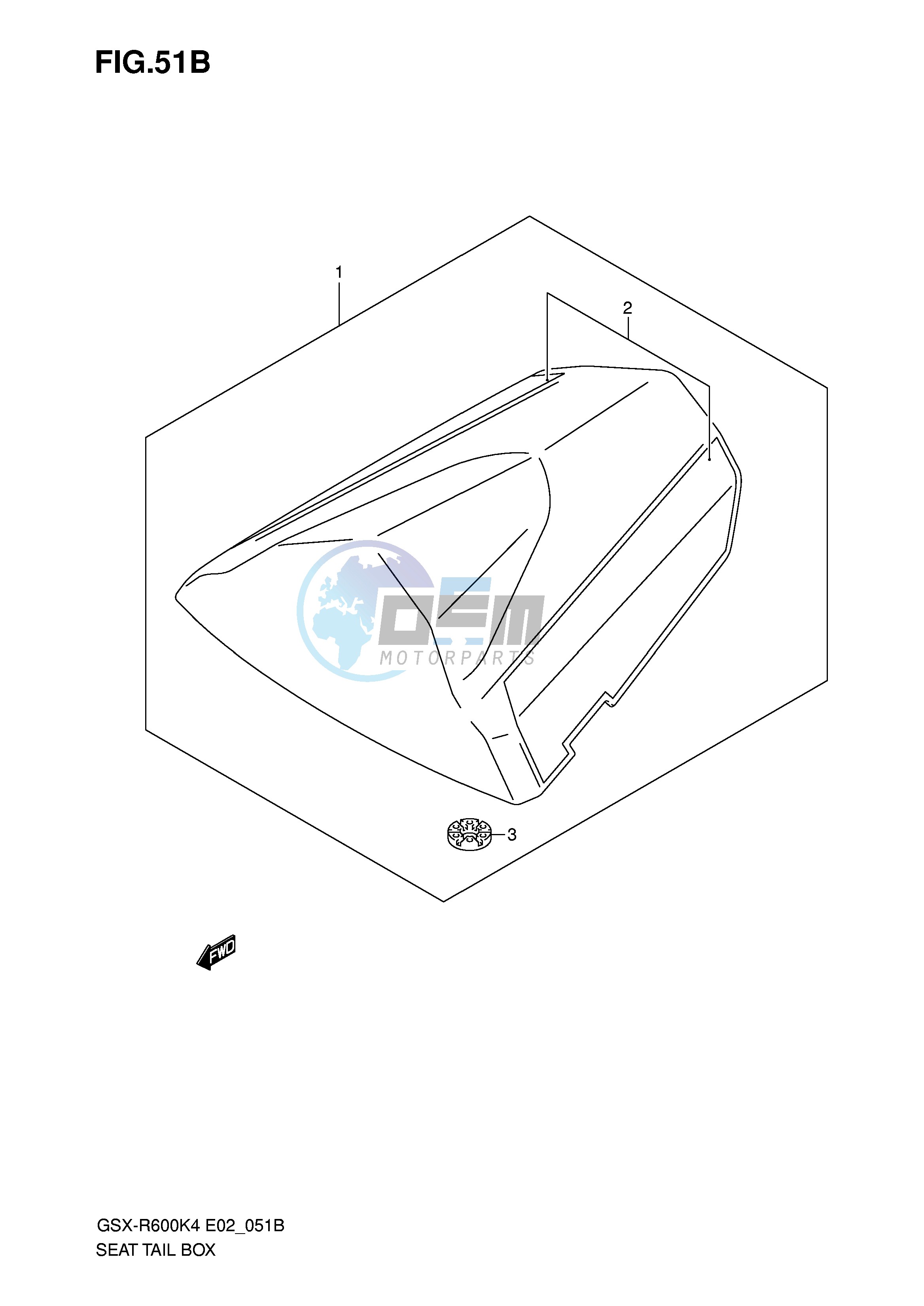 SEAT TAIL BOX (GSX-R600XK5 U2XK5 U3XK5)