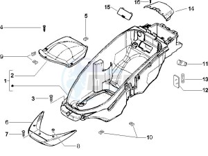 Beverly 500 2005-2006 drawing Helmet box - Undersaddle