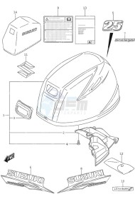 DF 25A drawing Engine Cover