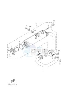 YXC700E YXC70VPHG VIKING VI EPS CAMO (B855) drawing EXHAUST