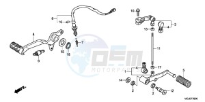 CBF1000FC CBF1000F E drawing PEDAL