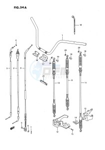 LT-F250 (E3) drawing HANDLEBAR - CABLE (MODEL L M N P R S T)