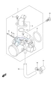 DF 9.9B drawing Throttle Body Non-Remote Control