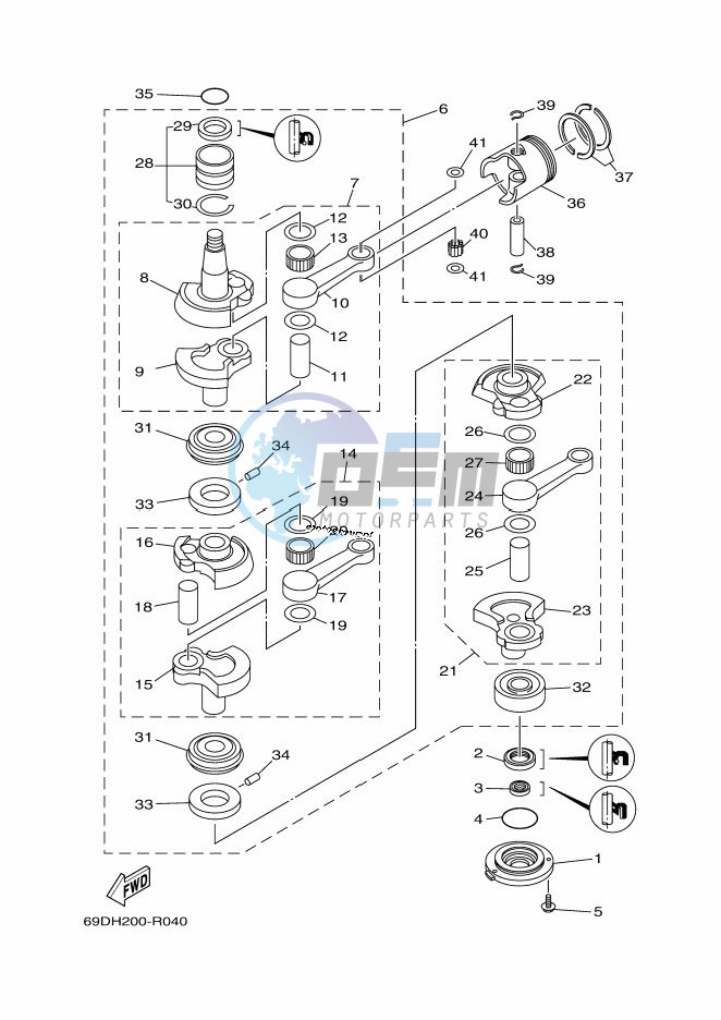 CRANKSHAFT--PISTON