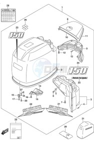 DF 150 drawing Engine Cover (Black) (C/R)