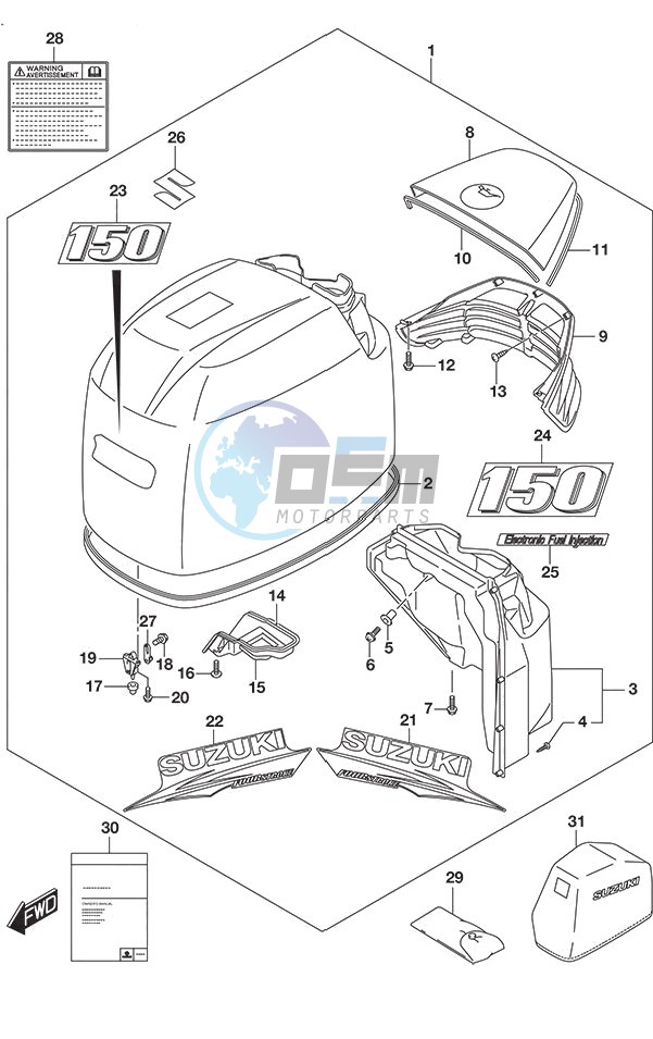 Engine Cover (Black) (C/R)