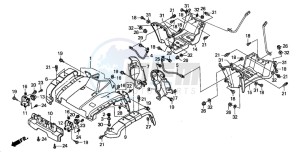 TRX450ES drawing FRONT FENDER (ES)