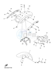 XVS950CR XV950R XV950 R-SPEC (B33A) drawing FENDER