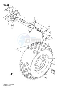 LT-Z400 (E19) drawing FRONT WHEEL (LT-Z400L1 E19)