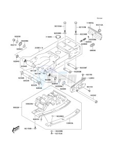 KSF 400 A [KFX400) (A1-A3) [KFX400) drawing SWINGARM-- A2_A3- -