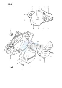 LT250R (E1) drawing CRANKCASE COVER