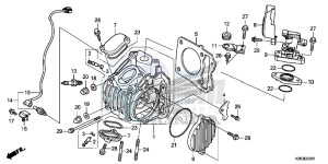 MSX125D MSX125 UK - (E) drawing CYLINDER HEAD