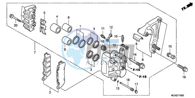 REAR BRAKE CALIPER