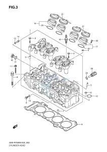 GSX-R750 (E2) drawing CYLINDER HEAD