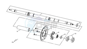 QUAD LANDER 300SL drawing REAR AXLE / BRAKE DISC