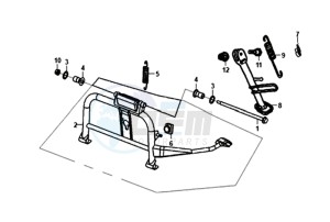 SYMPHONY ST 125 (L8) EU drawing MIDDLE STAND -SIDE STAND - KICKST.