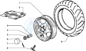 Hexagon 125 EXS1T 125cc drawing Rear Wheel