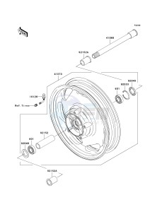 VN 1600 E [VULCAN 1600 CLASSIC] (6F) E6F drawing FRONT WHEEL