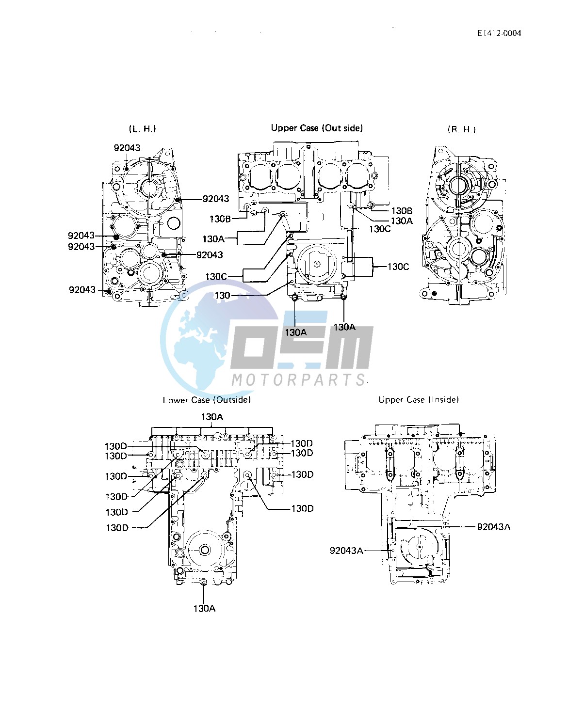 CRANKCASE BOLT & STUD PATTERN -- 82-83 A3_A4- -