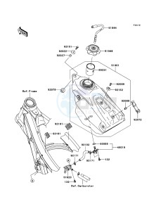 KX450F KX450D6F EU drawing Fuel Tank