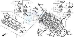 CBR600FS drawing CYLINDER HEAD (2)