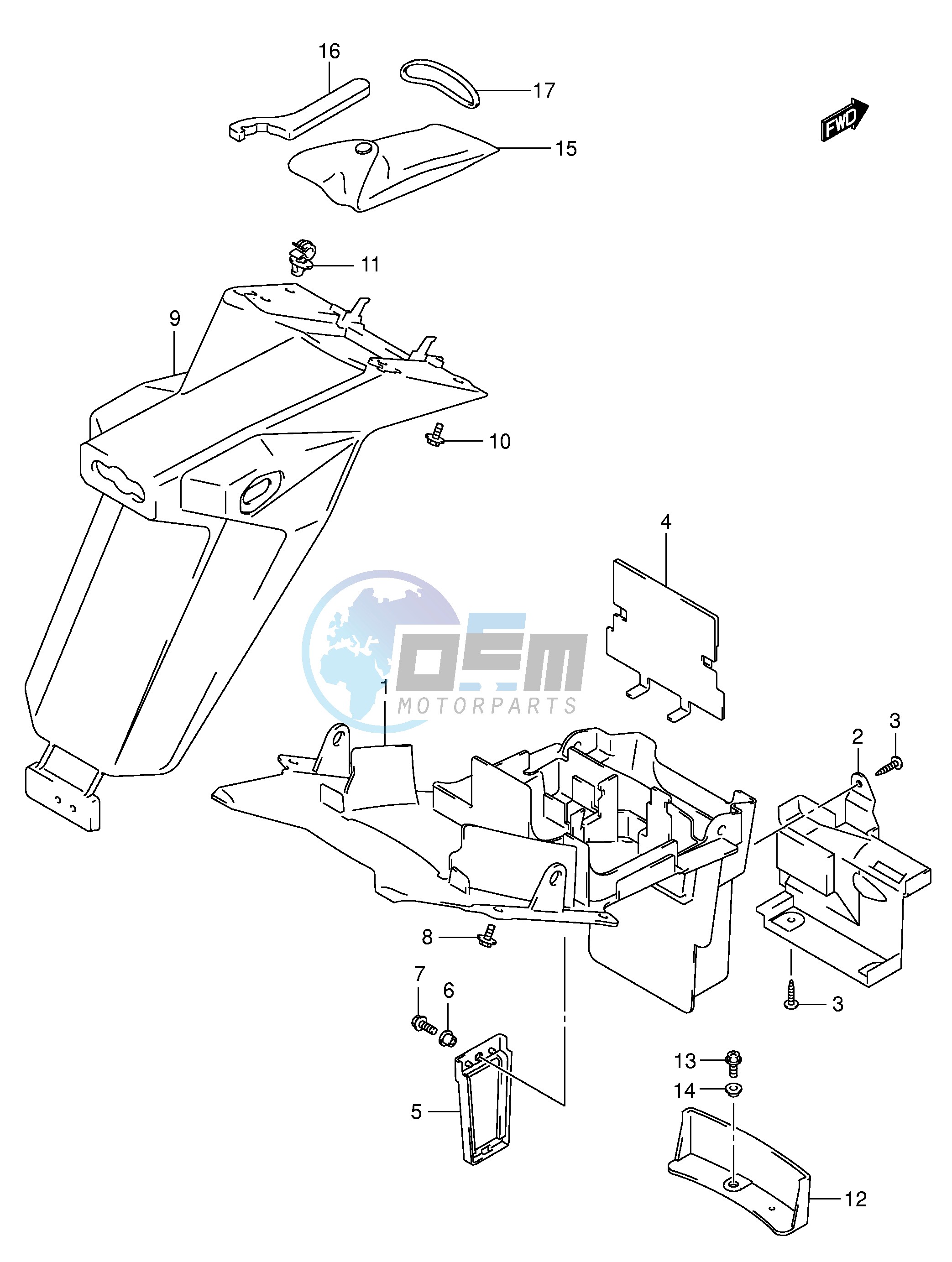 REAR FENDER (MODEL K4 K5 K6 K7)